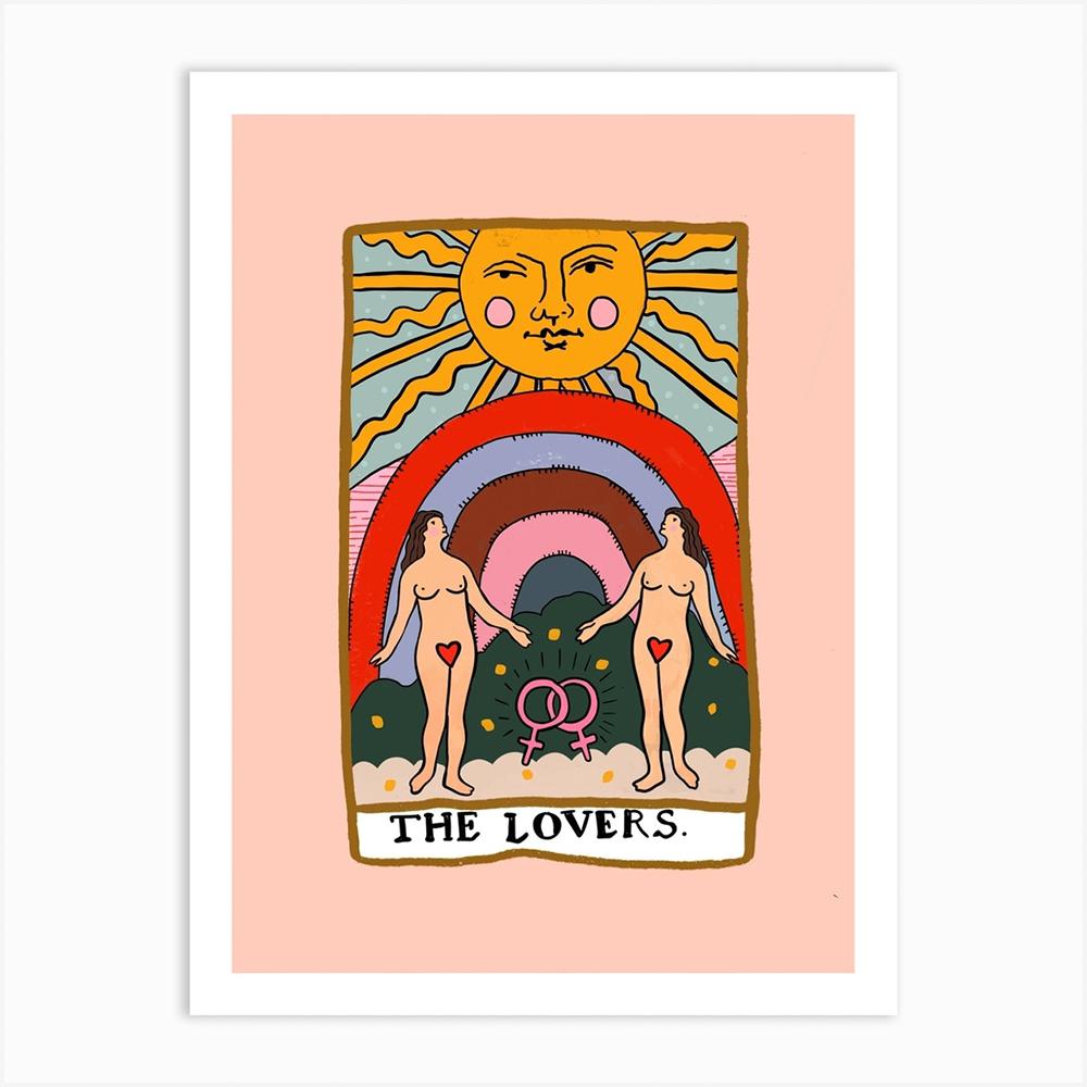 Nordic Abstract The Stars Lovers Tarot Wall Art Pictures Canvas Painting Sun Empress Priestess Posters Prints Living Room Decor