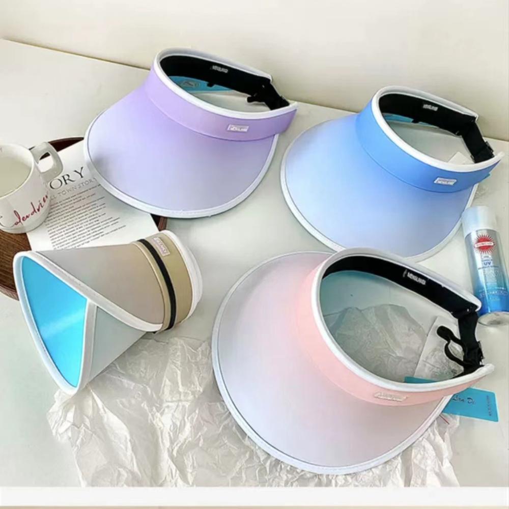 

Широкополые уличные солнцезащитные кепки, дышащие пляжные солнцезащитные кепки, новые шляпы с градиентом цвета для женщин