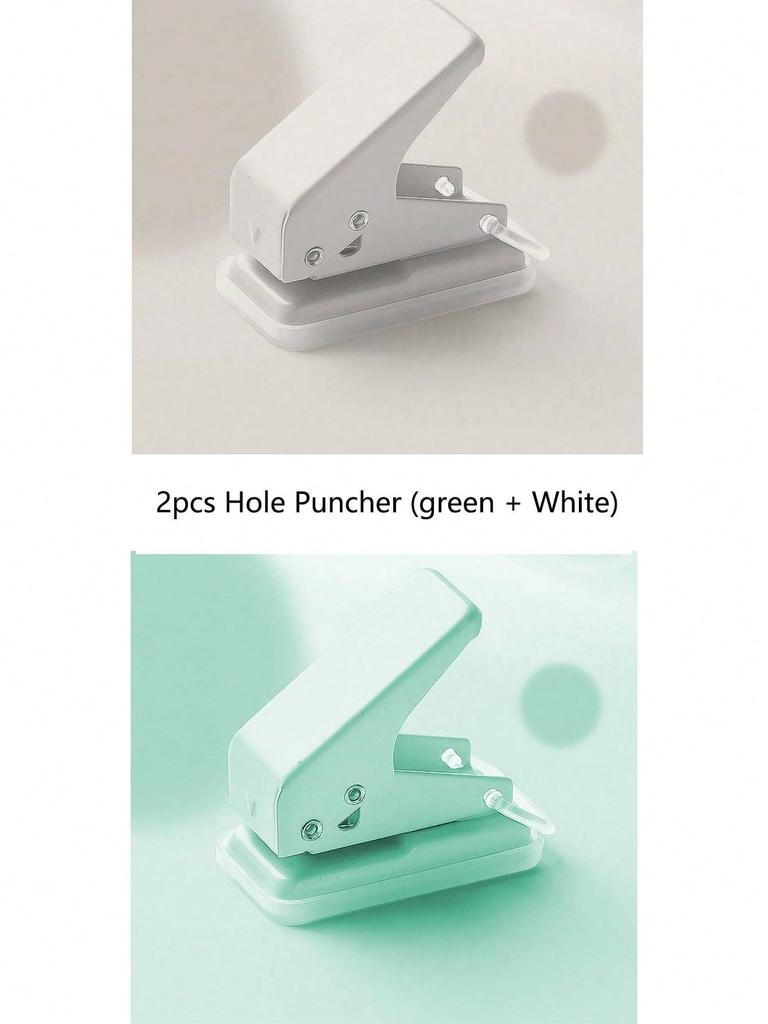 1pc Mini Manual Single Hole Round Hole Punch With Multiple Color Options, Suitable For Punching Holes In Loose-Leaf Paper, Archival Materials, DIY