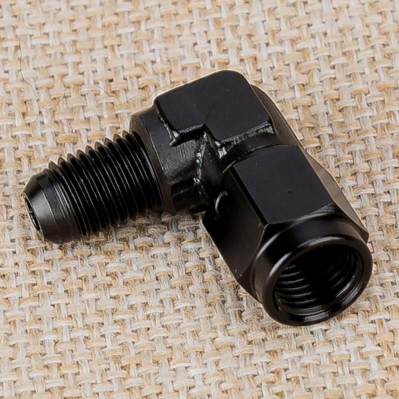 Universal AN3 Female to 3AN Male 90 Degree Flare Swivel Hose Fitting Adapter Connector Fit for Oil Fuel Coolant Water Air Gas