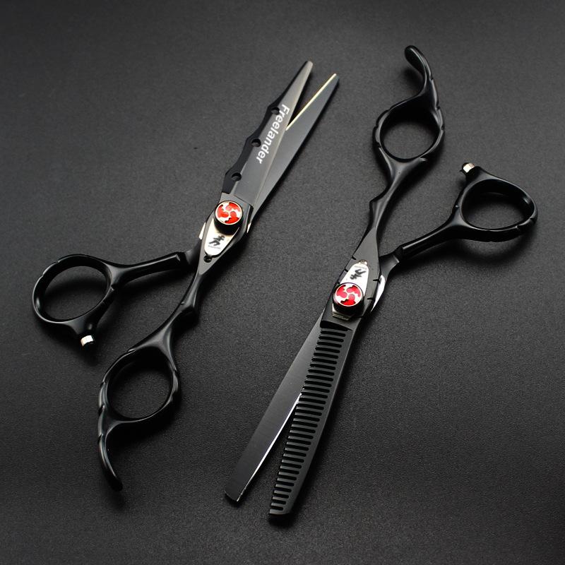 6.0 Inch Freelander, Black Paint, Hair Scissors, Hair Scissors, Flat Scissors, Bangs Scissors, Tooth Scissors, Thin