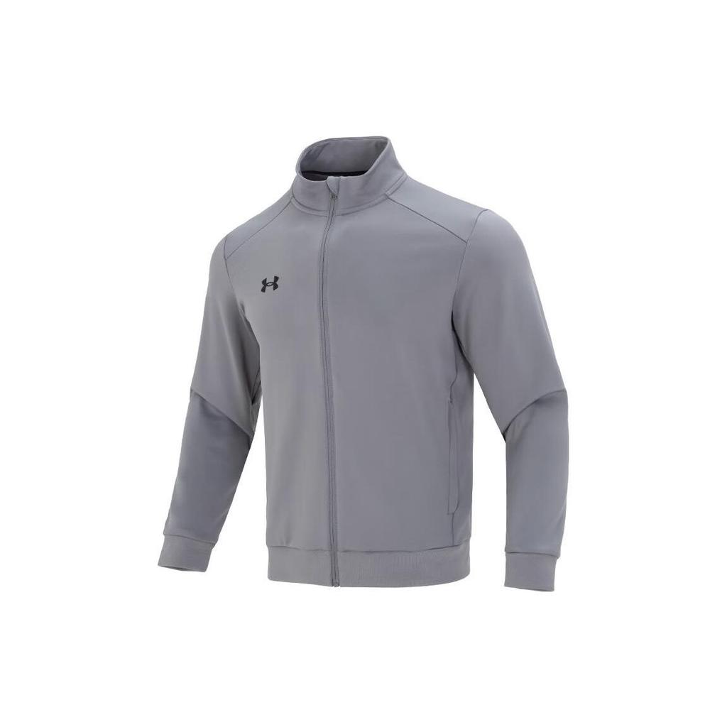 Under Armour Knitted Breathable Stand Collar Sports Quick-Dry Jacket Men Jacket Gray 23600305-014