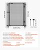 Pool Fence Gate, 1.2 x 0.75 m Inground Swimming Pool Fences Gate, Outdoor Security Fencing Door Kit with Self-Closing and Self-Locking Design, 352 gsm