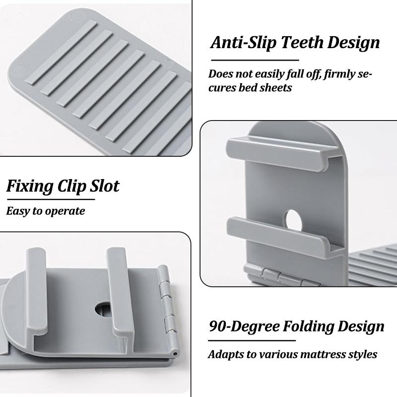 4Pcs Multi-Functional Bed Corner Sheet Clips Home Anti-Shift  Bed Cover Fixing Clip Non Slip Invisible Sheet Fasteners Holders