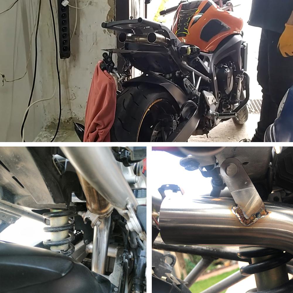 Stainless Steel Dual Outlet Exhaust System for  FZ6 FZ6N FZ6S F02 (2004-2009) 51mm Muffler Motorcycle Performance Connecti