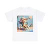 Unisex Adult T Shirt Pastel Giraffe In Beach Chair Artwork Super Cute Animal Tee