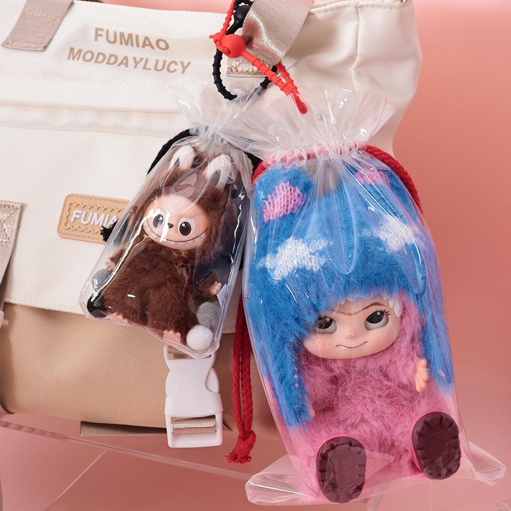 4.0 Heart Silicone Outdoor Doll Storage Case - Transparent, Dustproof, 20cm Protective Pouch