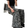 American Retro Camouflage Wide-Leg Jeans: Women's Spring Slimming Loose Fit Pants