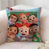 C-cocomelon Cartoon Pillow Case Pillowcase, Double-sided Printed, Sofa Cushion, Bedroom Headboard Pillow