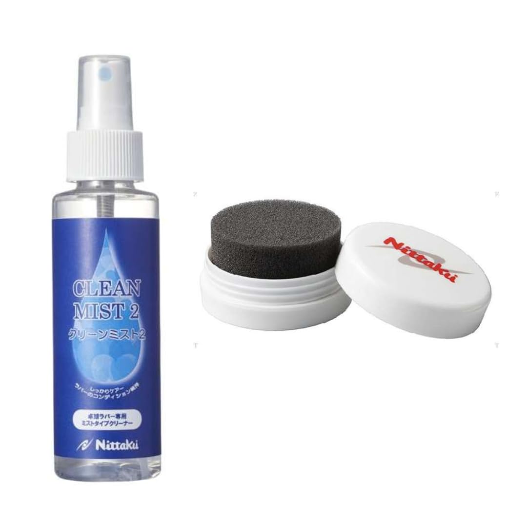 

Nitta Ku Настольный теннис Чистый мист для ухода за пятнами Резина и губка [Набор для обслуживания] 2, Крышка, Очиститель,