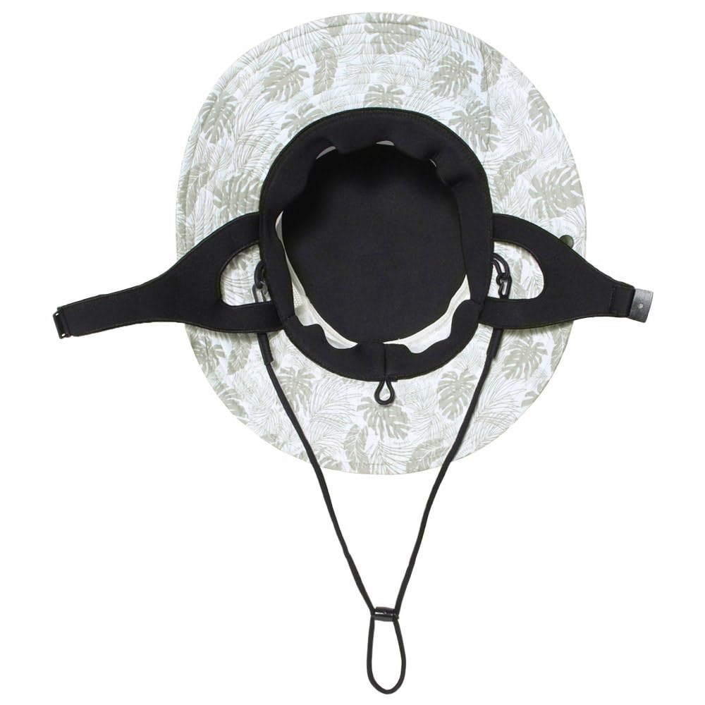 Standard Surf Hat Standard Hat TM1005 Unisex Hat FREE SIZE [Tabarua] UPF50+ (TROPICAL WHITE, 61.0 Cm)