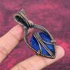 Sodalite Pendant Copper Wire Wrapped Jewelry Lapis Lazuli Gemstone Pendant