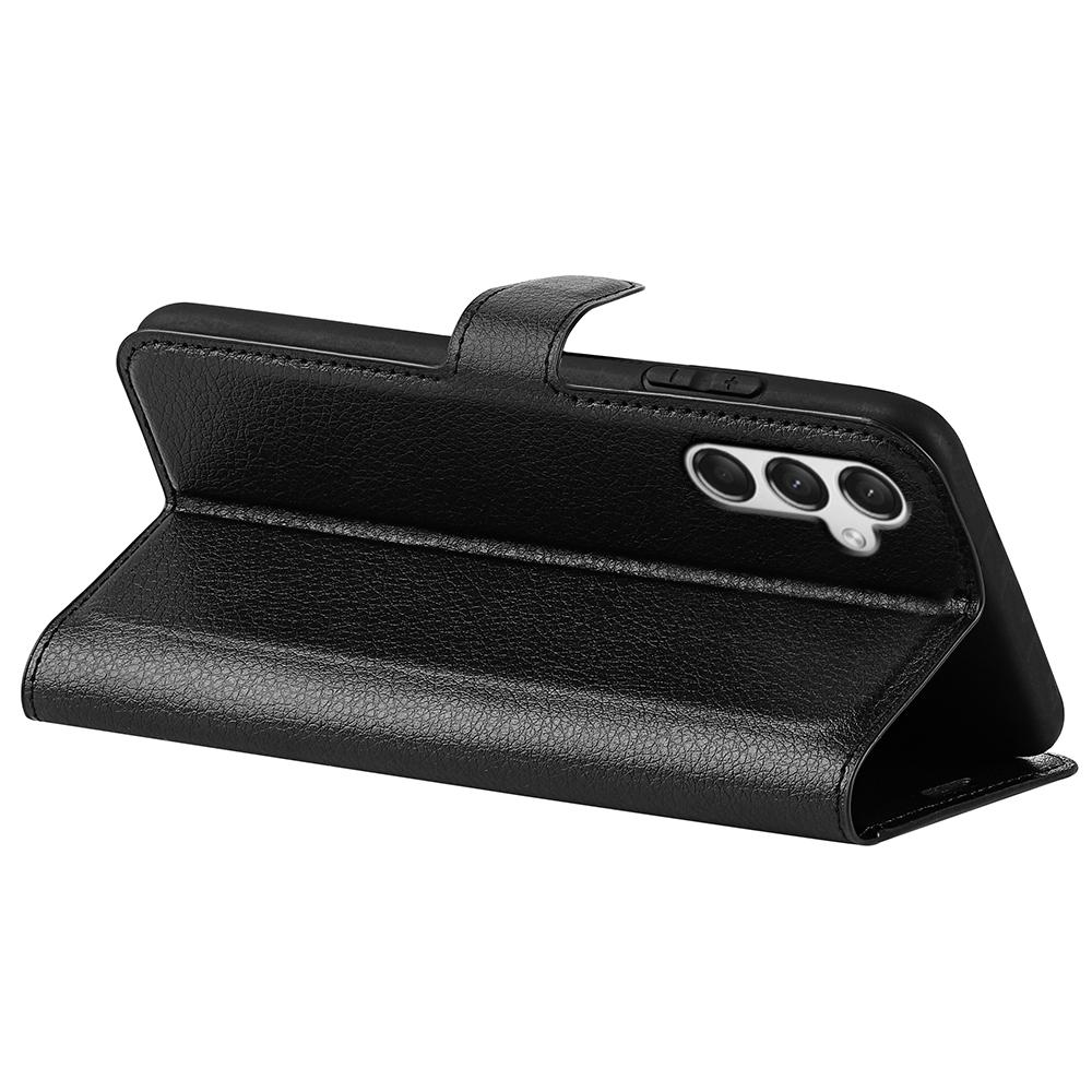 For Samsung Galaxy A25 5G (Global) (161.0 X 76.5 X 8.3mm) Case Slim-Fit Wallet Phone Shell Litchi Texture Leather Stand Cover