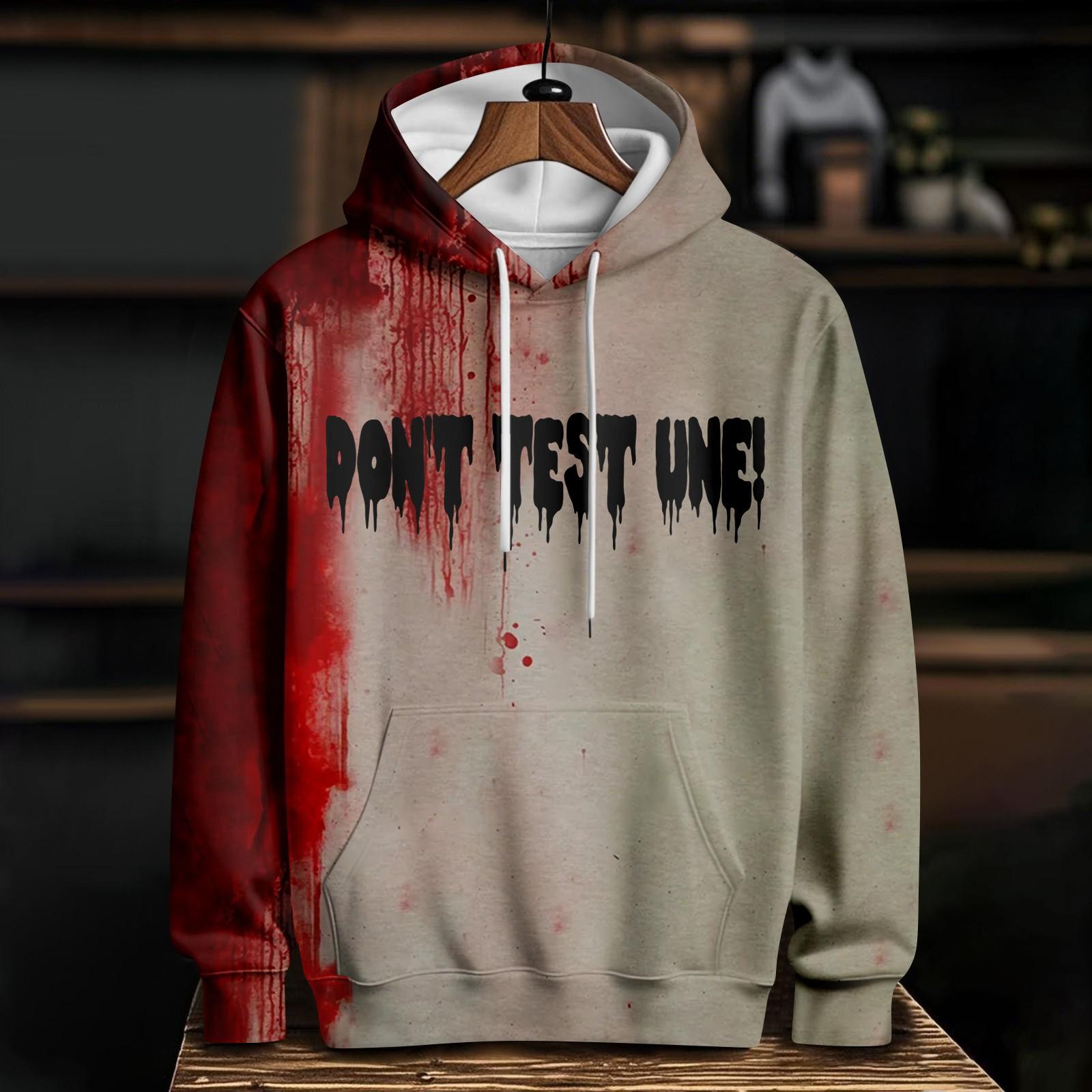 

Women s Casual Fashion Halloween Printed Long Sleeve Pullover Hooded Sweatshirt XXL чёрный