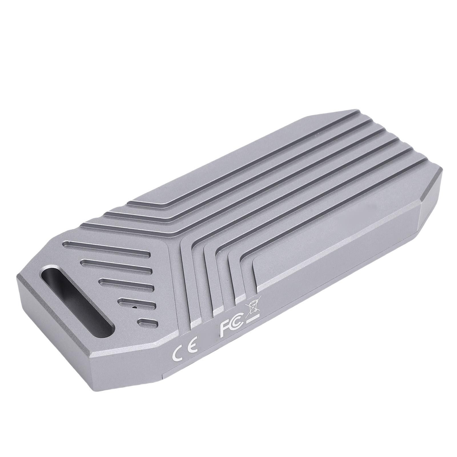 Корпус для SSD USB 4.0 из алюминиевого сплава со встроенным вентилятором, 40 Гбит/с, корпус для NVMe M.2 SSD, подходит для Thunderbolt 3 4 gray