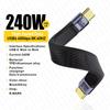 4.0 C Male To 90° Angle C Male Data Short Cable 240W USB Type C 4.0 PD Fast Charging Flat Flex Cable for  Smartphone Power Bank