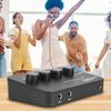 Digital Audio Mixer for Karaoke Home Theater Amplifier Speaker AUX IN/OUT BT Connection 2 Mic Inputs Karaoke Sound Mixer Machine