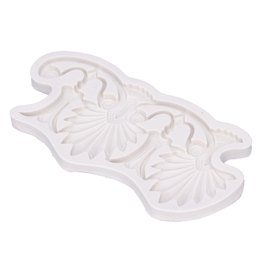Cake Border Silicone Mold European Retro Pattern DIY Gray Nontoxic for Clay Resin Chocolate