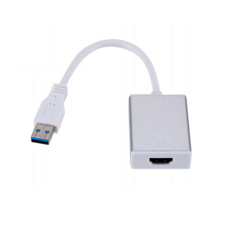 

USB 3.0 to HDMI Adapter Cable with Driver, 1080P USB to HDMI Converter for PC to TV серебряный