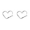 Vintage Exaggerated Hollow Silver Color Love Heart Hoop Earrings for Women Girls Aesthetic Jewelry Fashion Gifts