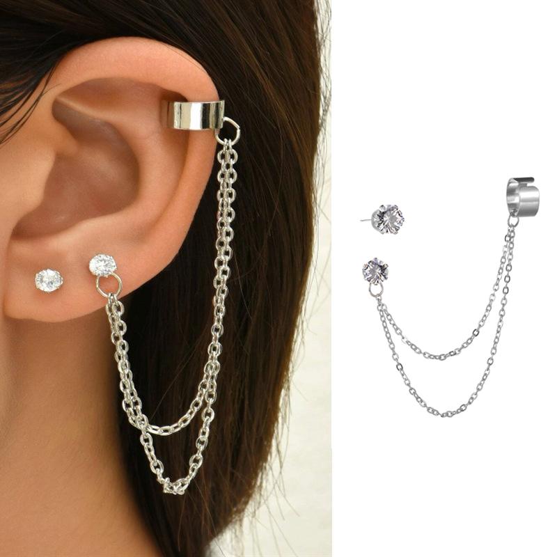 Delicate Tassel Clip Earrings Female Buckle Ear Cuff No Piercings Fake Cartilage Ear for Women New Fashion Jewelry Gifts