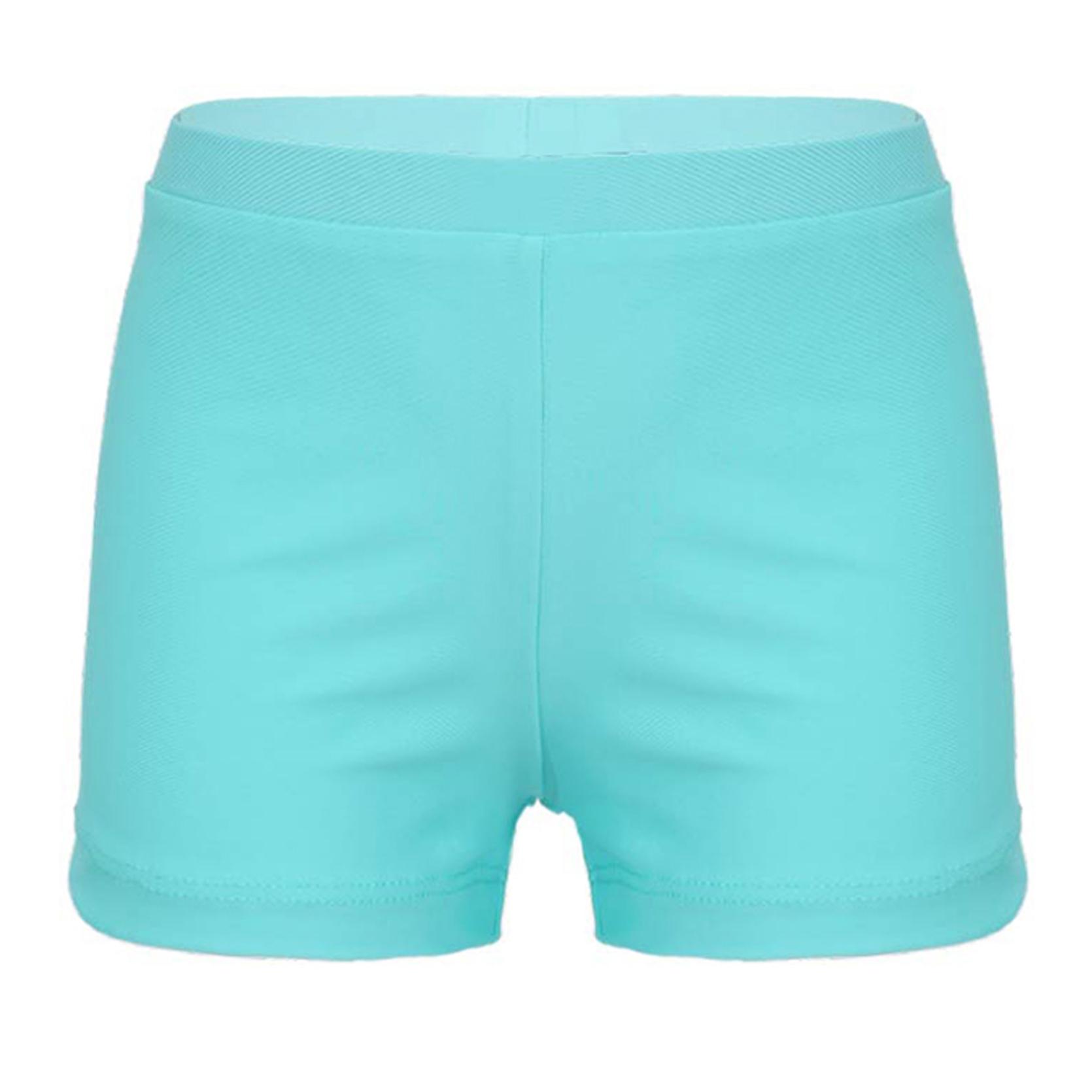 

Шорты для гимнастики для девочек, однотонные спортивные шорты для танцев и акробатики 13-14 Years светло-зеленый