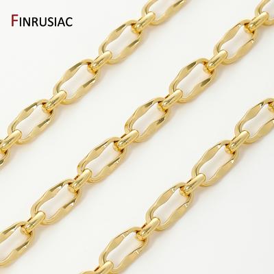 18K Gold Plated Brass Thick Cable Chain For Jewelry Making,6.5*12.5mm Heavy Chain for DIY Bracelet Necklace Making Components