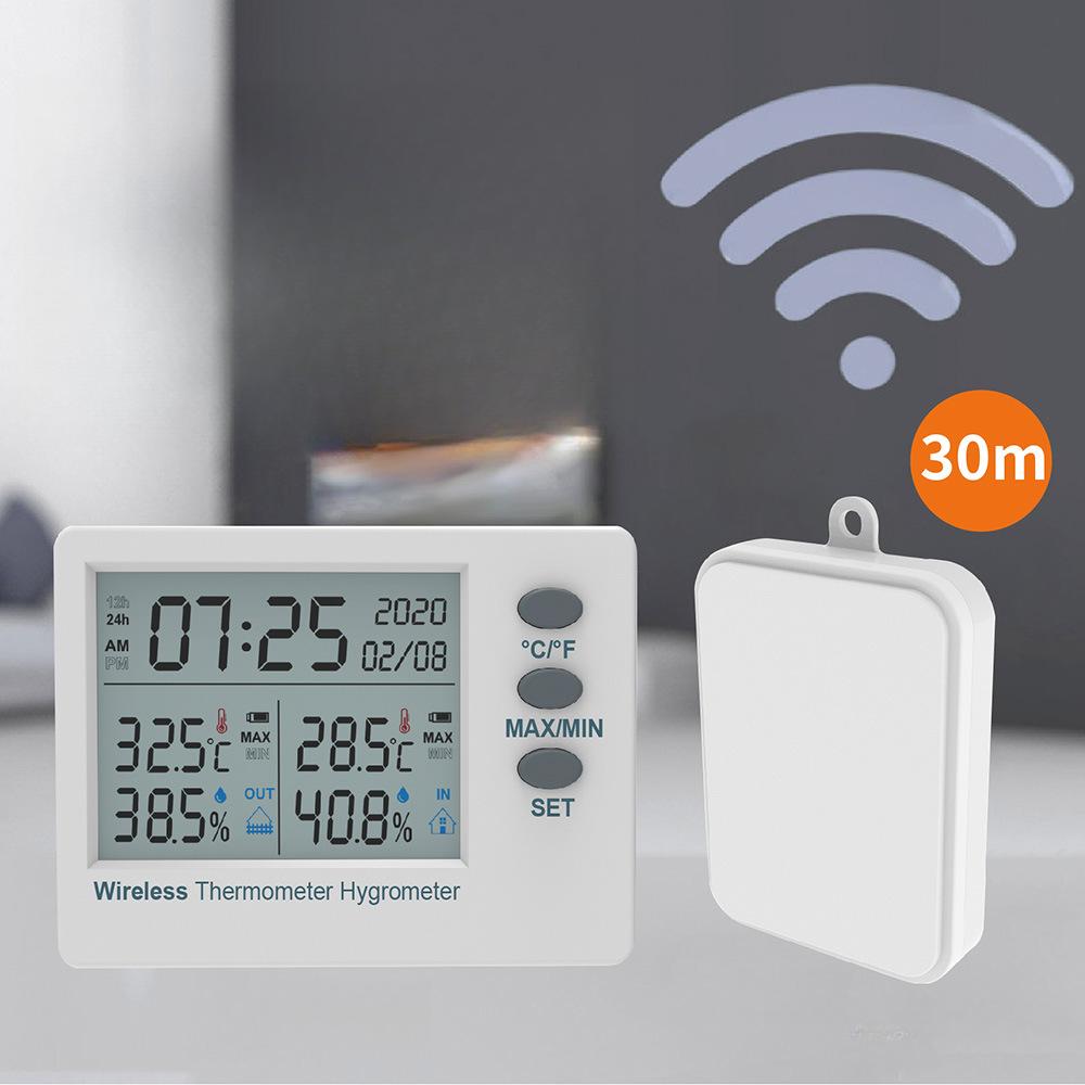 Indoor Outdoor Wireless Refrigerator Thermometer with Signal Transmission Range Up To 30 Meters for Accurate Monitoring