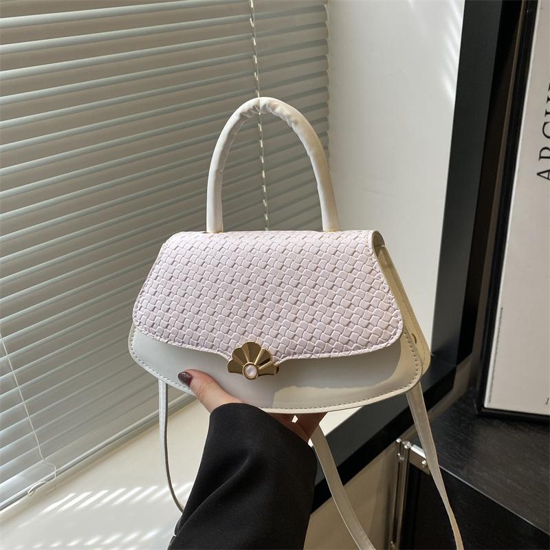 Fan Handbag Bag Women's Summer New Niche Design Shoulder Messenger Bag High Texture Fashion Messenger Bag
