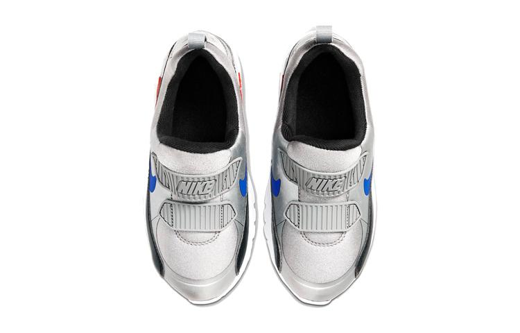 Nike Air Max Tiny 90 Low Top Casual Shoes Metallic Silver Children Aged 3 7 Years Old 881927-017