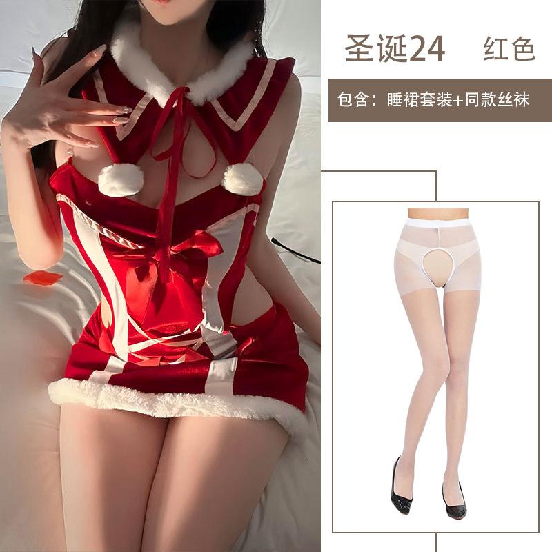 Sexy Lingerie Sexy Christmas New Dress Plush Pure Festive Atmosphere Cosplay Costume
