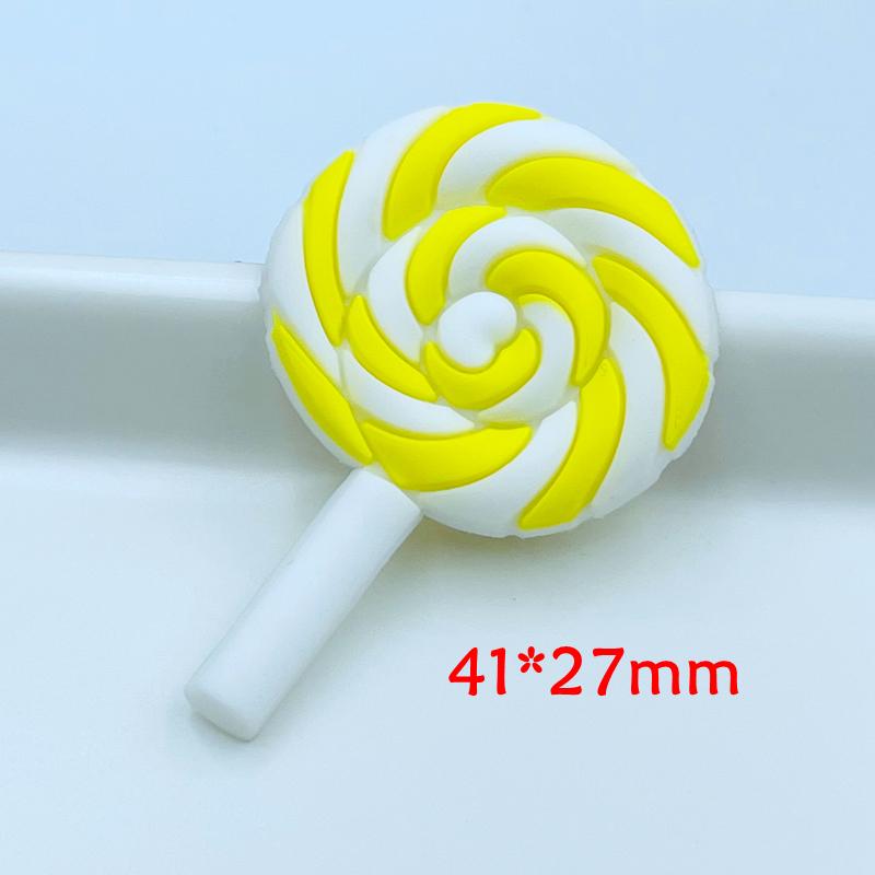 10 Pcs Kawaii New Cute Cartoon Lollipop Series Soft Rubber Diy Scrapbook Flat Back Bow Charm Decorate Accessories D17