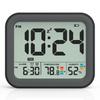 Hand-held Size Digital Alarm Clock with Snooze Function Automatically Detects Minute by Minute Temperature and Humidity Clock