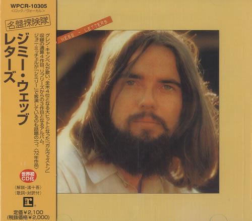 

CD JIMMY WEBB - Letters WPCR10305 Reprise Records 1999 Japan Pop Used