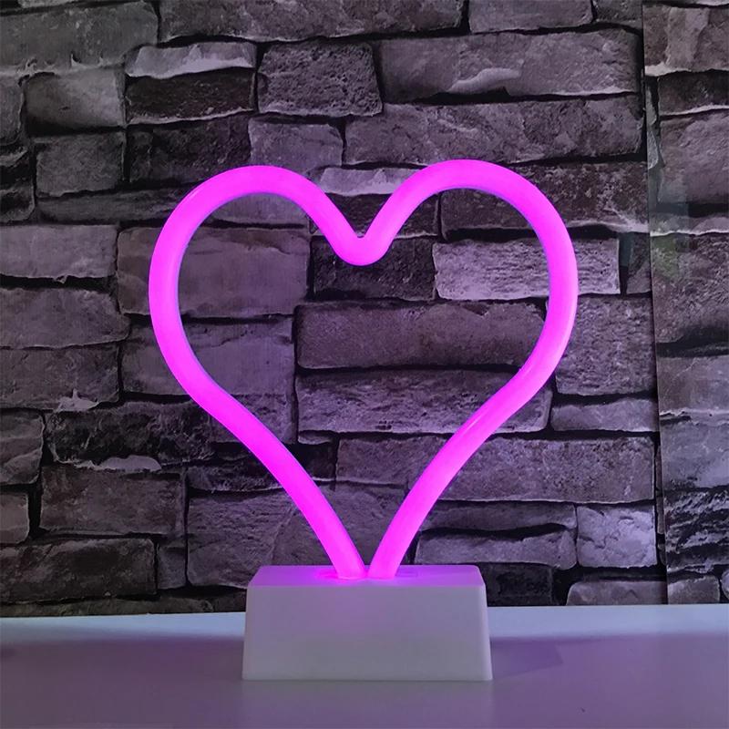 Mehrfarbige LED-Nachtlampe mit Neon-Leuchtschild, batteriebetrieben, Stern- und Regenbogenmotiv, für Zuhause, Kinderzimmer, Nachttisch und Tisch.