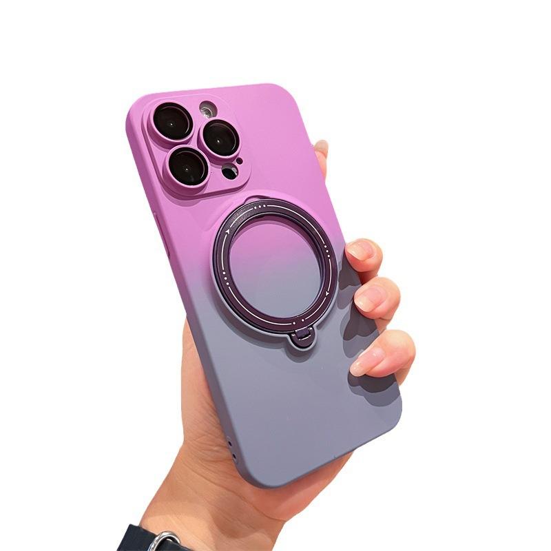 Bright Shield Gradient Magnetic Suction Suitable for IPhone 16 Bracket Mobile Phone Case Apple 15 Gradient 14 Full Pack Lens Film Anti Fall
