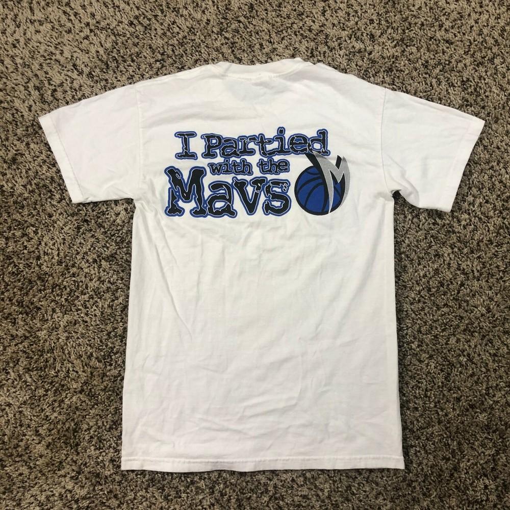 Винтажная Мужская Футболка Dallas Mavericks Размер S Белая Mavs Partied Баскетбол Дирк Новицки Унисекс Футболка XXL