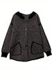 Button Front Hooded Jacket, Casual Long Sleeve Outerwear with Pockets, Women's Clothing