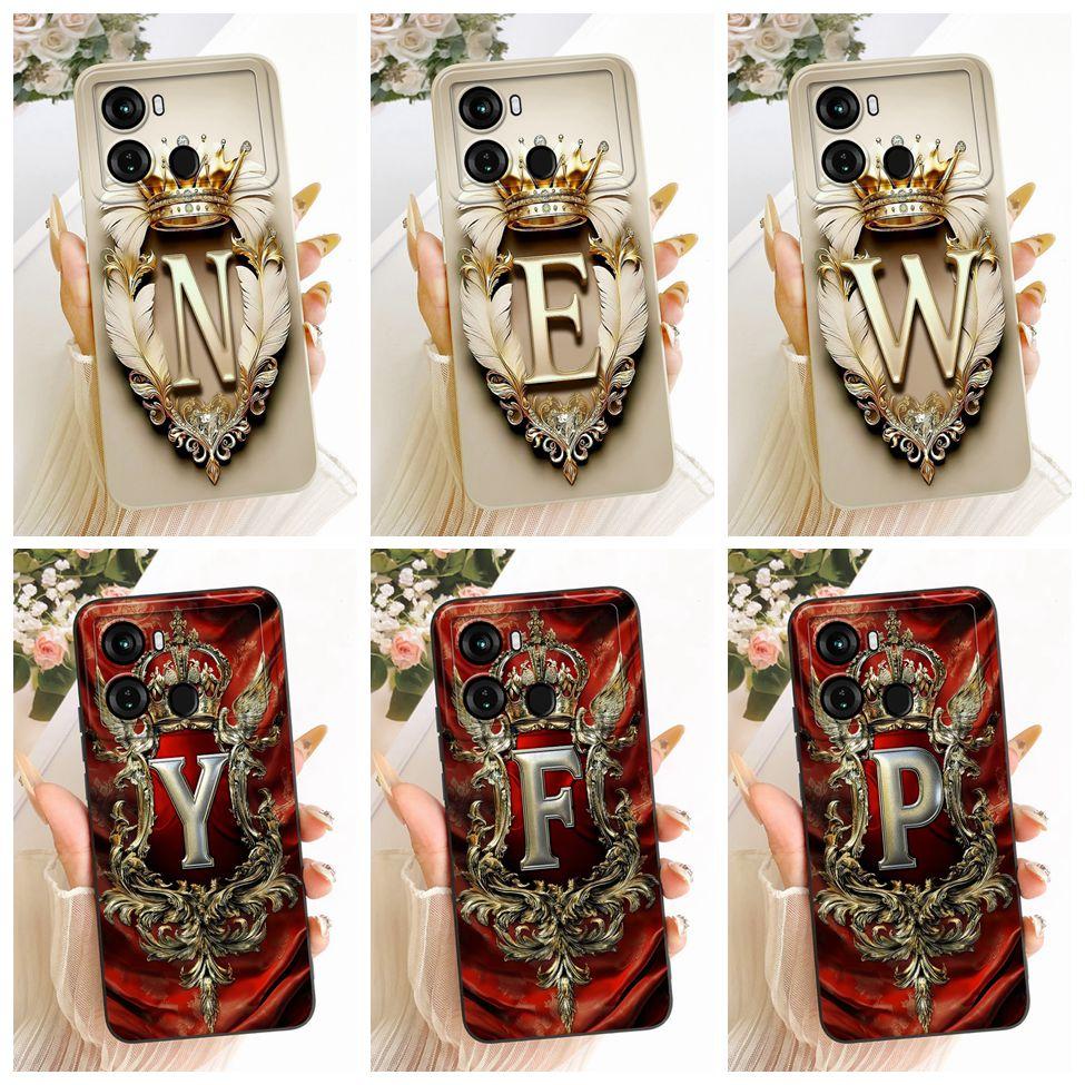 For ITEL P662L Phone Case For ITEL P40 Cover Aesthetic Luxury A-Z Letters 2D Painted Silicone Casing For P40 ITEL P 40