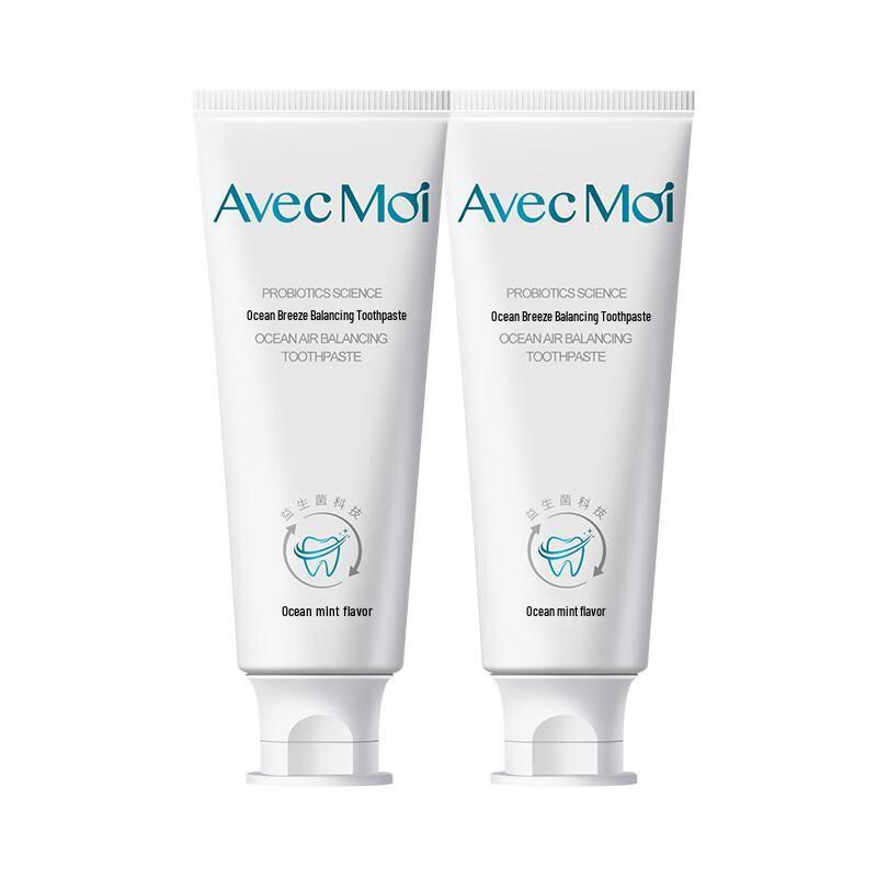 Avec Moi Ocean Breeze Probiotic Toothpaste Twin Pack