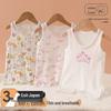 Girls' Sleeveless Cotton Vest for Kindergarten, Breathable Base Layer T-shirt, Summer Outerwear for Little Ones