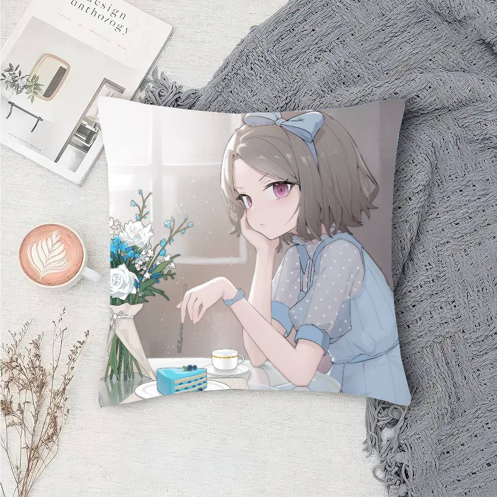 Tomo Ebizuka Anime Pillow Case Fashion Square Pillowcase Bedroom Sofa Room Ins Decoration Leisure