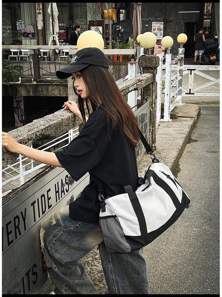 Cross-border Fitness Bag: Logo Customizable, Dry/Wet Separation, Yoga, Travel, Trolley