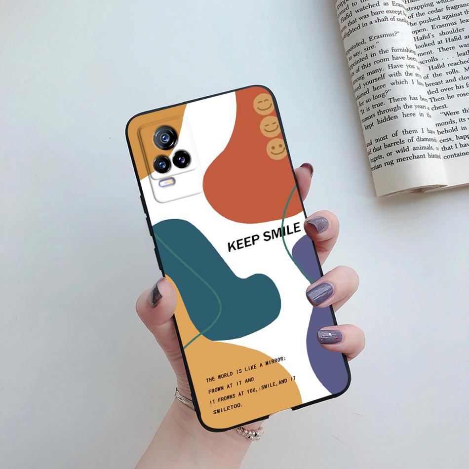 Para Funda Vivo V21e 2021 Gato Flor Suave TPU Fundas de Teléfono Para Vivo V21 V 21 V 21e 4G 5G V2061 V2066 V2108 V2050 Cubierta Trasera Fundas