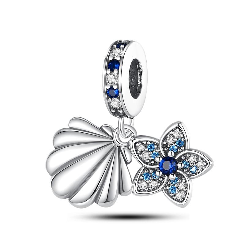 Summer 925  Silver Sailing Ship Lighthouse Luminous Ocean Series Charms Beads Fit Pan 925 Original Bracelets DIY Jewelry