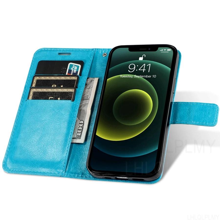 Luxury Leather Flip Protect Case For Samsung Galaxy Note 8 9 10 Lite 20 Ultra S8 S9 S10 S20 S21 FE S22 Plus S7 Edge Wallet Cover