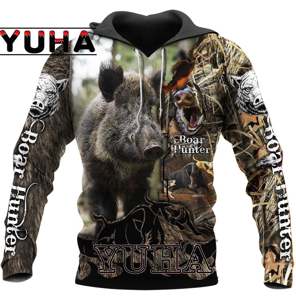 Толстовка с капюшоном Bear Hunting 3D Print Hoodies/Sweetshirt для мужчин и женщин — фото 17