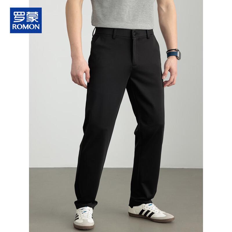 ROMON Men s Silk Blend Straight-Leg Summer Casual Pants 30