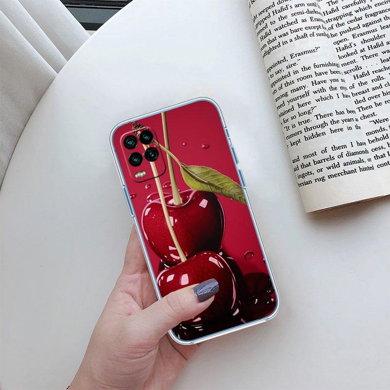 Kirsch-Sommerfrucht Transparente Handyhülle für Motorola Moto Edge Plus G200 G23 E13 E15 E20 E30 G62 G71 G72 G75 G24 G15 Power