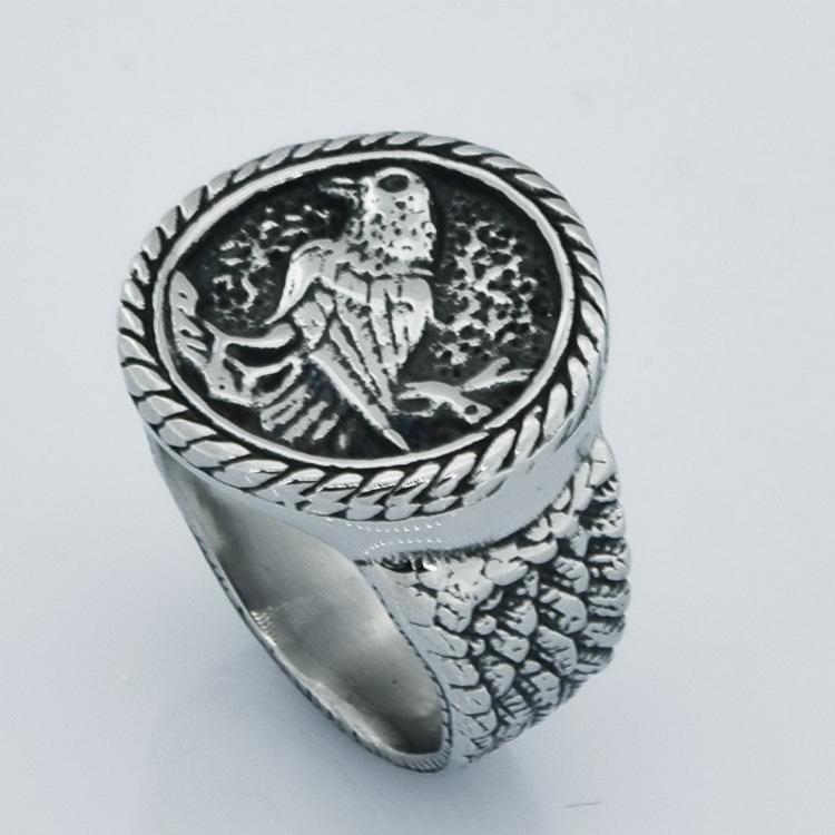 Blackened Magpie Bird Ring